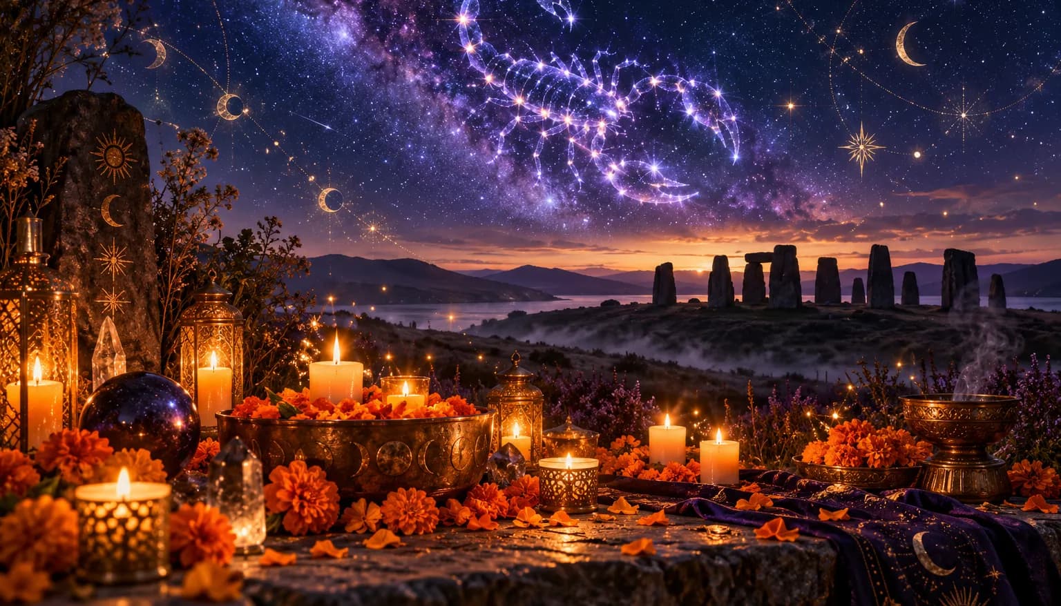 Samhain y Día de Muertos 2026: La Astrología de Escorpio y el Velo entre Mundos
